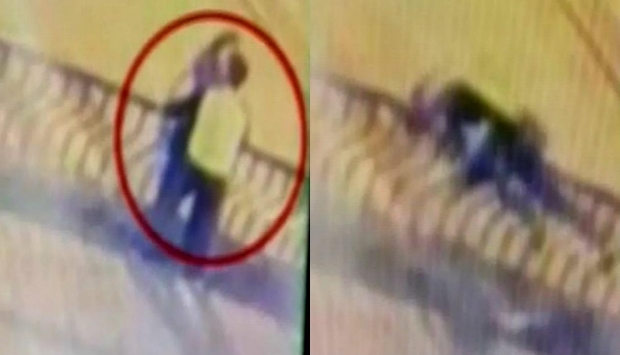 다리 위에서 격정적 키스 나누던 페루 커플 추락사