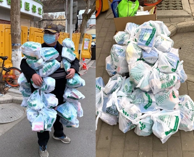 [월드피플+] 100명분 약 주렁주렁 매달고 배달…우한 자원봉사자 사연