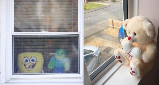 곰 인형을 찾아라!…코로나19로 고통받는 어린이 위한 놀이 인기