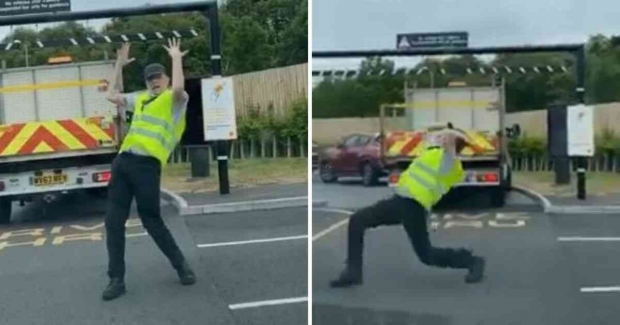 10주 만에 문 연 英 맥도날드서 교통 정리하며 8시간 춤춘 직원 (영상)