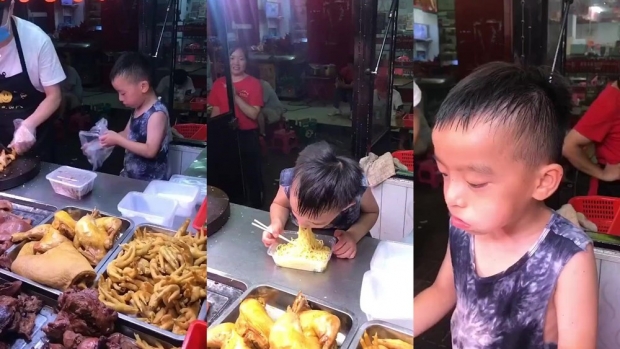 [월드피플+] 中 노점상서 반찬파는 엄마 일 돕는 7살 초등 소년 화제