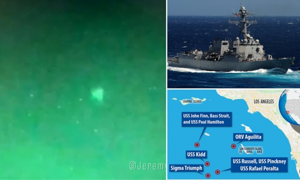혹시 UFO?…미 해군 군함에 몰려든 드론 편대 여전히 정체불명