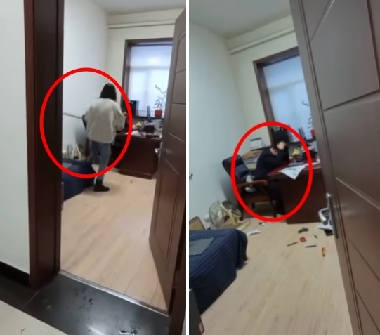 성희롱 메시지 보낸 男상사에 ‘대걸레 복수’한 中여성(영상)
