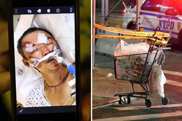 [영상] 생계 위해 깡통 줍던 중국계 가장…벌레 죽이듯 짓밟은 美괴한
