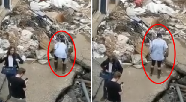 [영상] “홍수 피해 지역 청소 동참”… 거짓말 독일 기자, 딱 걸렸다