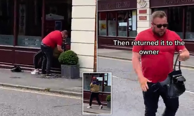 [영상] 날치기범 덮쳐 핸드백 빼앗아 주인 되찾아준 英남성