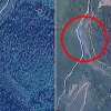 중국 여객기 추락 전후 위성사진…울창했던 삼림 시뻘건 맨땅으로