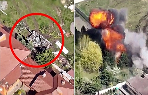 [포착] “숨어도 소용없다” 러軍 탱크 격파…허 찌른 우크라 무인기 (영상)