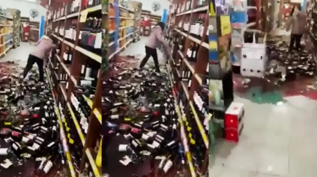 [여기는 남미] 슈퍼마켓 와인 몽땅 와장창~ 누가 그녀를 화나게 했나