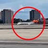 [영상] 100여명 탑승 여객기 ‘공포의 불시착’ 순간…美 공항 동체착륙 후 화염