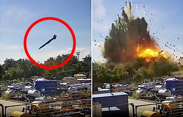 [포착] 러軍 우크라 쇼핑몰 테러 순간…X-22 미사일 ‘쾅’ (영상)