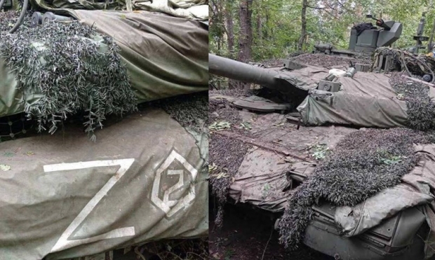 [포착] 최신예 탱크도 버리고 갔네…우크라군, 러시아 T-90M 주웠다