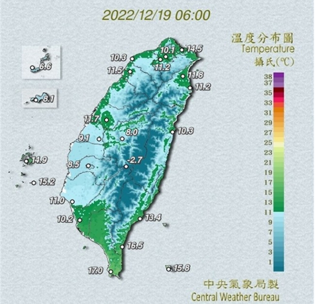 최저기온 10도 이하에…한파에 이틀간 심정지환자 135명 발생[대만은 지금]