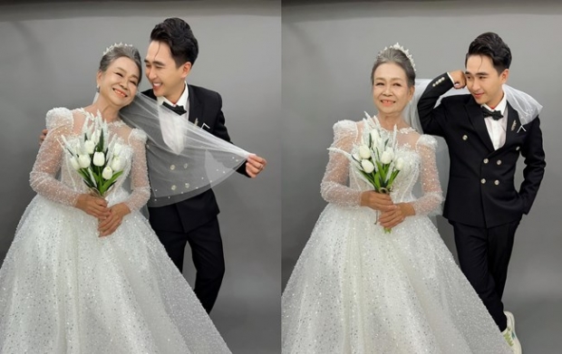 ‘신랑’이 된 손자와 ‘신부’가 할머니의 특별한 웨딩사진 [여기는 베트남]