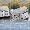 알래스카 빙하 붕괴로 홍수…주택마저 떠내려가 (영상)