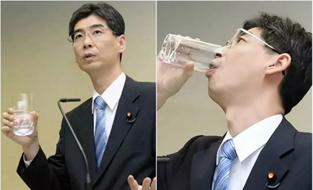 “내가 죽었다고?” 후쿠시마 물 마신 日 관리, 중국발 사망설 부인