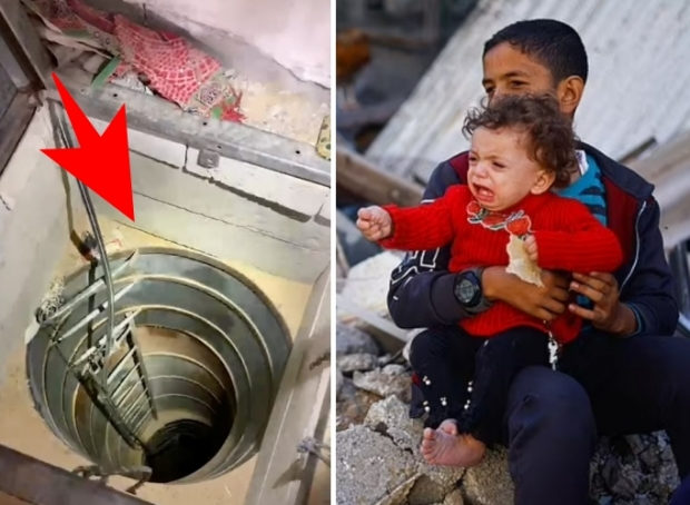 (영상) “하마스의 ‘인간방패’ 또 찾았다”…사원에서 지하터널 입구 발견[포착]