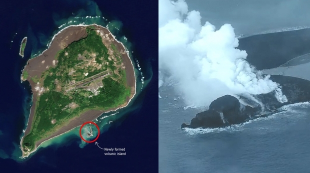 넓어진 日 영토?…화산폭발로 생긴 새 섬 2배로 커졌다 [지구를 보다]