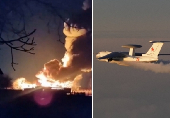 (영상)‘4400억 짜리’ 러軍 정찰기 공중분해…우크라軍 격추 성공[포착]