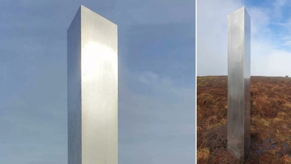 정체불명 ‘금속기둥’ 모노리스, 웨일스 언덕서 발견