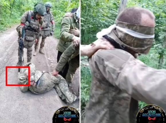 짐승처럼 끌고 가다 머리 향해 총 발사…포로 고문하는 러軍 충격 [포착](영상)