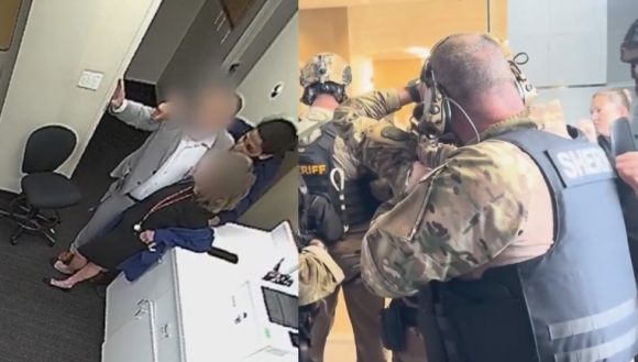[포착] 美 SWAT 스나이퍼, 컴퓨터 모니터 뚫고 인질범 ‘사살’…영상 공개