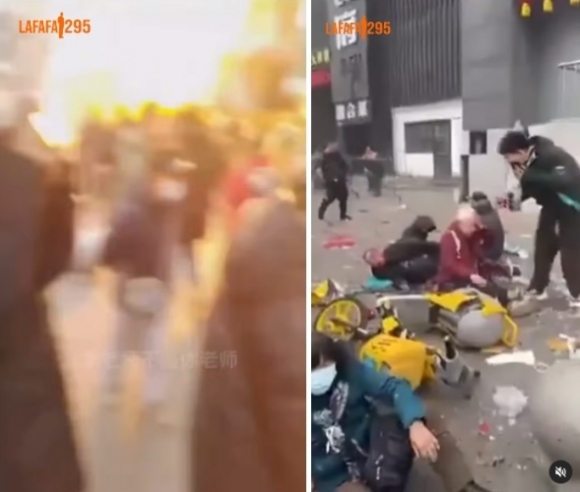 (영상) 시진핑 떠나자마자 ‘펑’…中 시장서 대형 폭발, 당국은 쉬쉬 [포착]