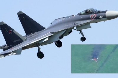 우크라 F-16, 러 Su-35 첫 번째 파괴?…“공대공 미사일로 격추” (영상)