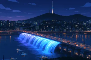 서울의 밤을 수놓은 무지개, 반포대교 달빛분수