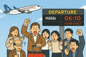 15시간 ‘연착’이 아니라 ‘조기 출발’이었다고?! “보상도