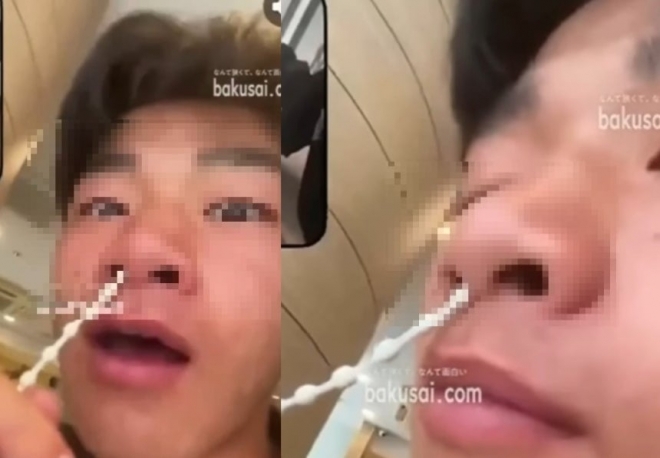 [포착] ‘바보짓’ 하는 청소년들…식당 물건 코에 넣고 후비적, 일본 발칵