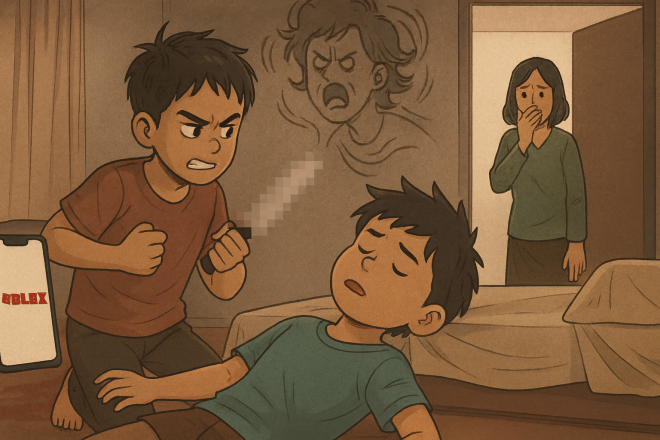 “내 게임 포인트 날렸다고?” 9세 형, 6세 동생에 흉기 휘둘러…누리꾼 ‘충격’