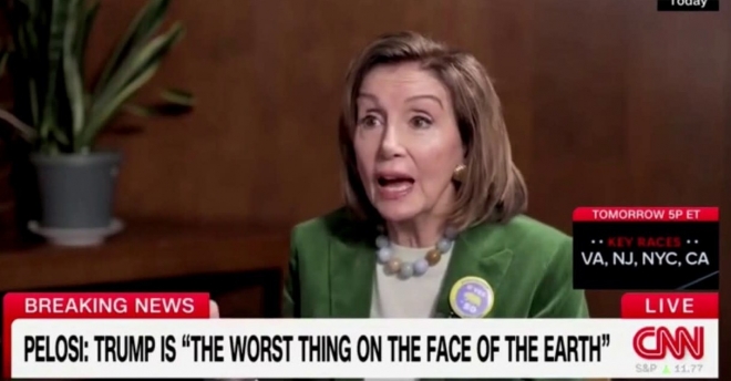 낸시 펠로시 전 하원의장 “트럼프는 지구상 가장 최악의 존재”