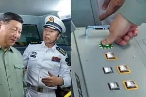 “이게 사출 버튼인가?”…中 항공모함 푸젠함 취역식 온 시진