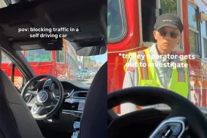 (영상) 교차로 한복판 멈춰 선 자율주행 택시…이럴 땐 어쩌