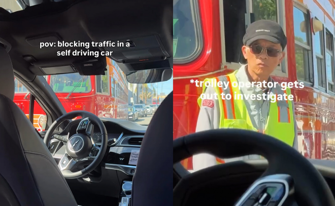 (영상) 교차로 한복판 멈춰 선 자율주행 택시…이럴 땐 어쩌지?