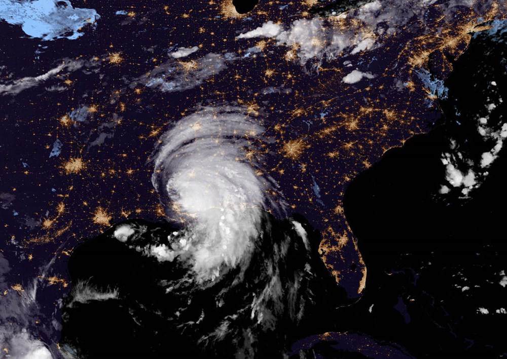 지구기상 관측위성 GOES-East가 30일 촬영한 열대성 폭풍 아이다의 모습. 사진=NOAA