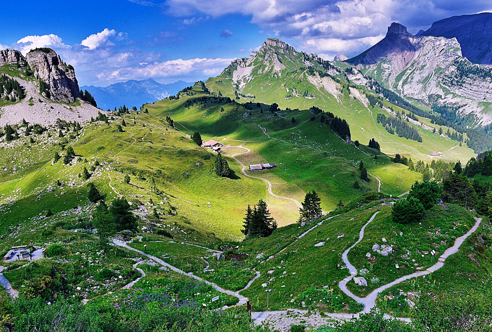내셔널 지오그래픽은 알프스 마을에서 하이킹을 즐길 수 있는 스위스를 가족 여행지로 선정했다.