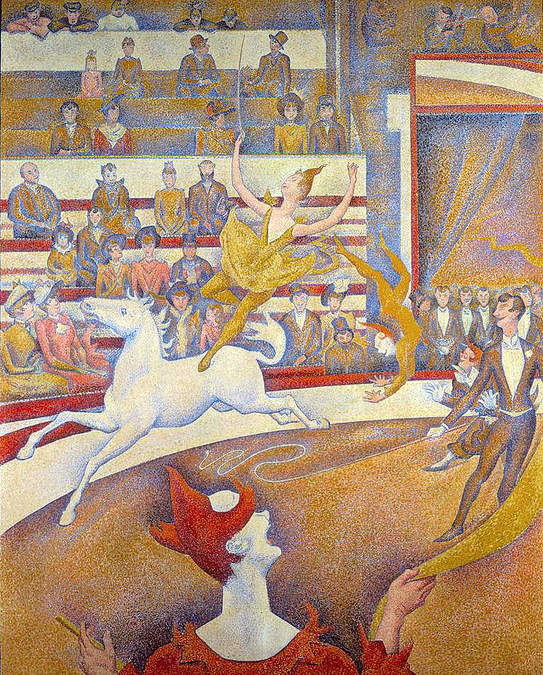 조르주 쇠라, ‘서커스’, 1891, 캔버스에 유채, 185x152cm, 오르세 미술관.