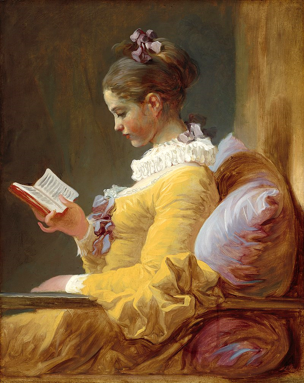 장 앙투안 프라고나르, <책 읽는 어린 소녀>, 1770년경, 캔버스에 유채, 81x65cm, 워싱턴 내셔널 갤러리.