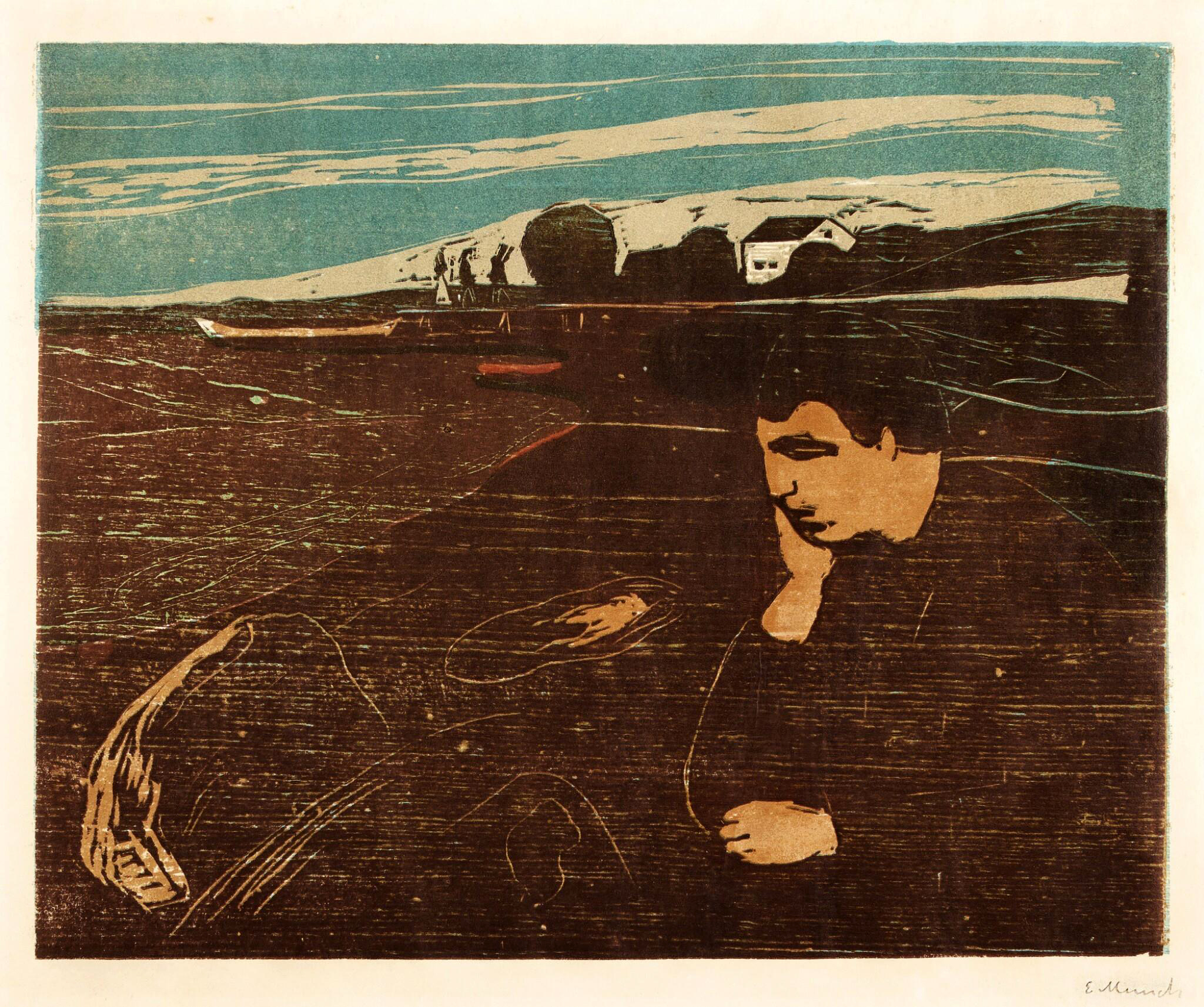 뭉크. ‘멜랑콜리 Ⅲ’, 1902, 목판, 46.1x62.7cm, 개인소장.