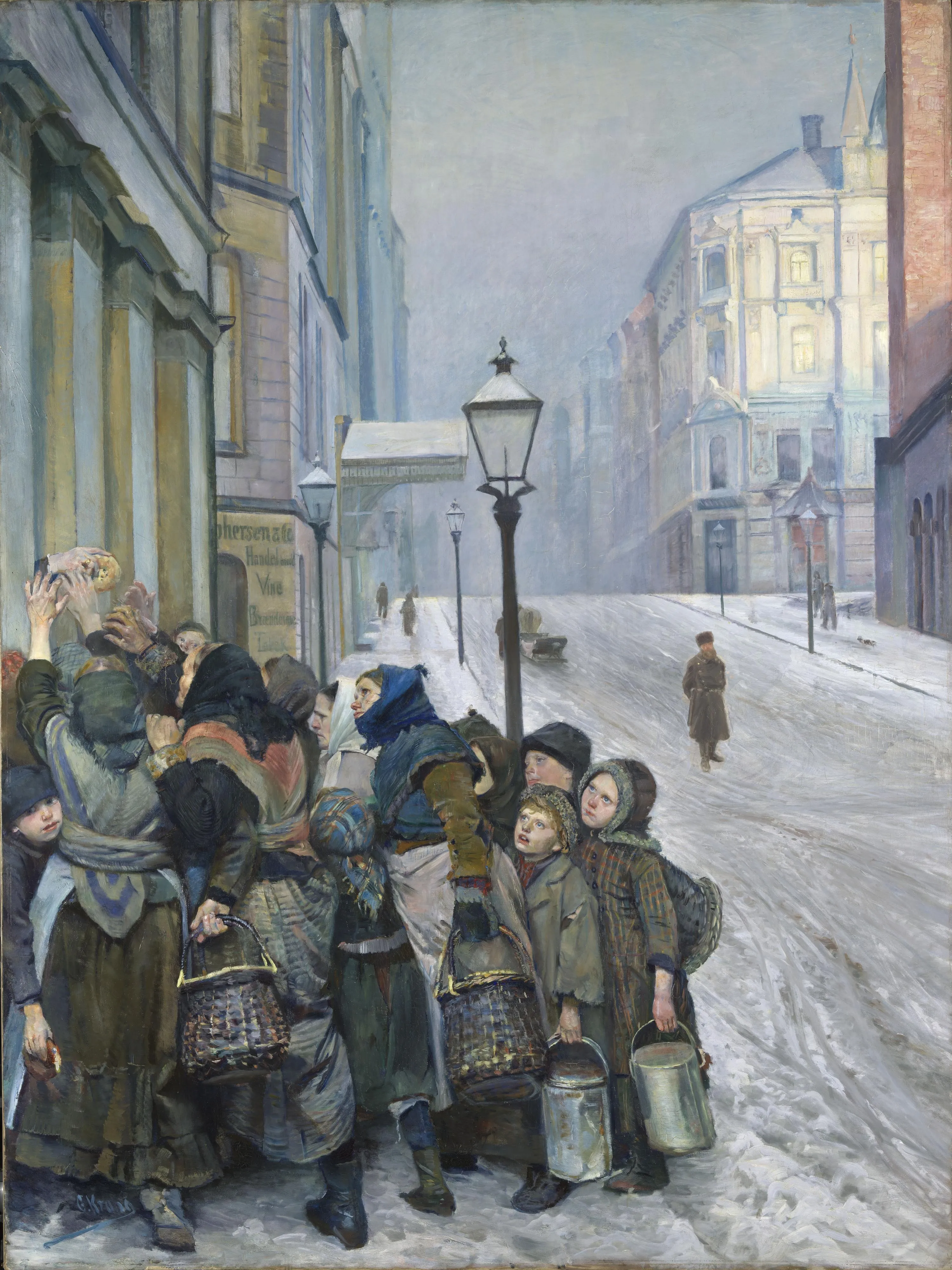 thumbnail - 크리스티안 크로그, ‘생존을 위한 투쟁’, 1889, 캔버스에 유채, 300x225cm, 오슬로 국립미술관.