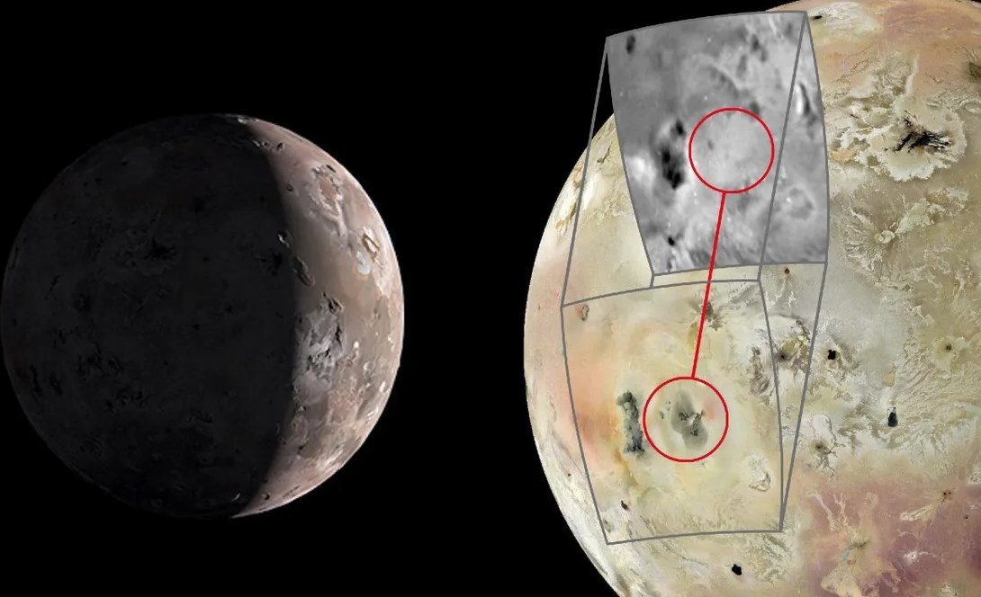 이오에서 새롭게 발견된 화산의 모습. 사진=NASA/JPL-Caltech/SwRI/MSSS/Europlanet