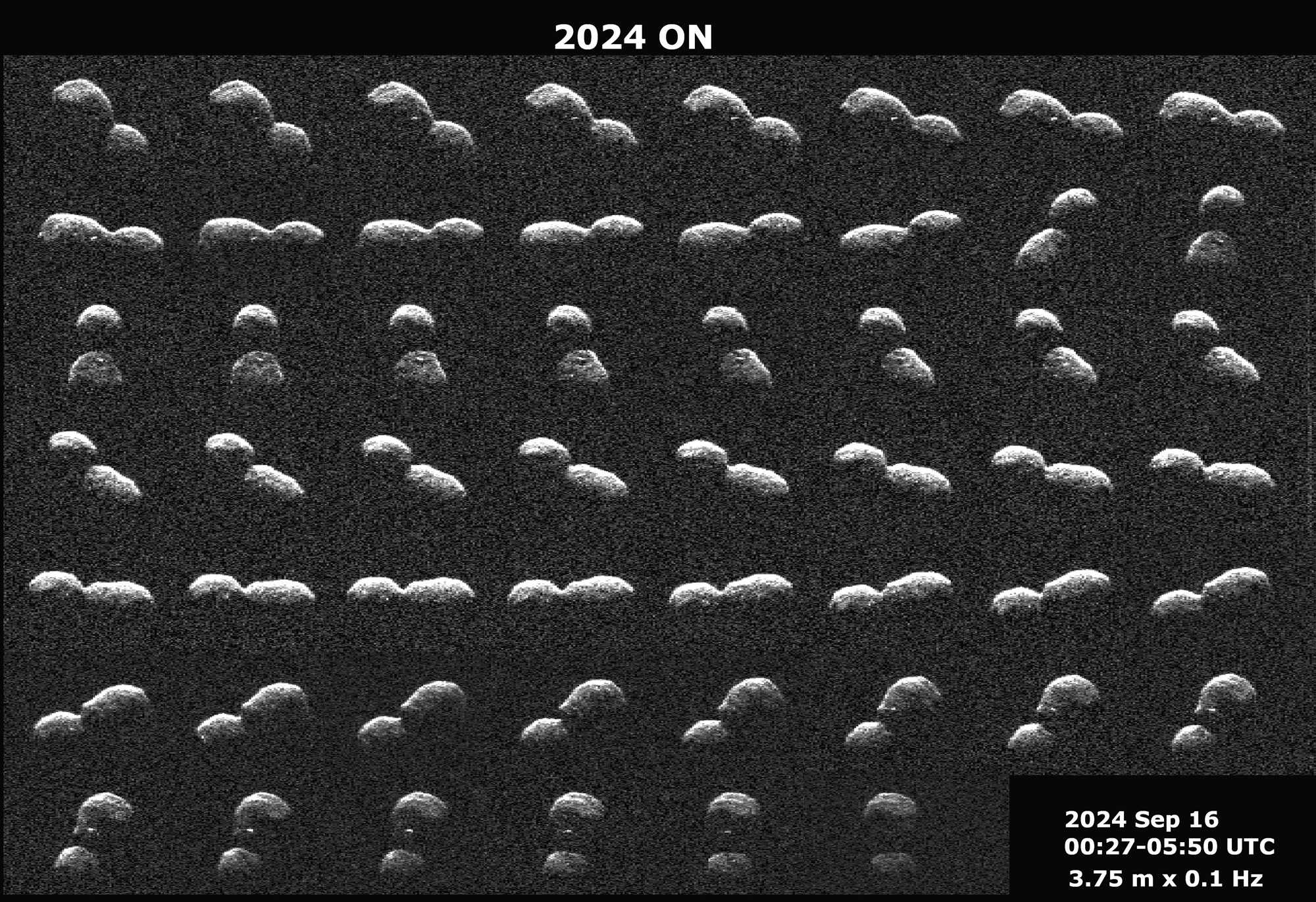 눈사람 모양을 닮은 소행성 ‘2024 ON’. 사진=NASA/JPL-Caltech