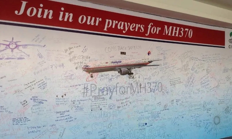 말레이시아 항공 MH370편을 추모하는 글귀. 사진=123rf