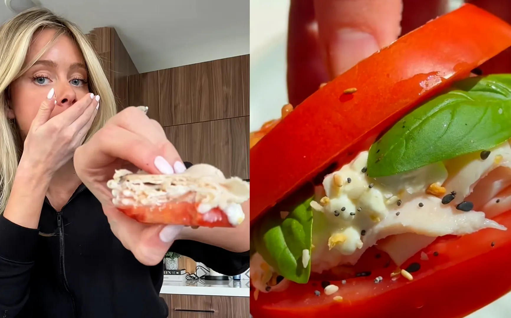 thumbnail - 슈퍼모델 스낵. 틱톡 chelseasmessyapron, hannahg11 캡처