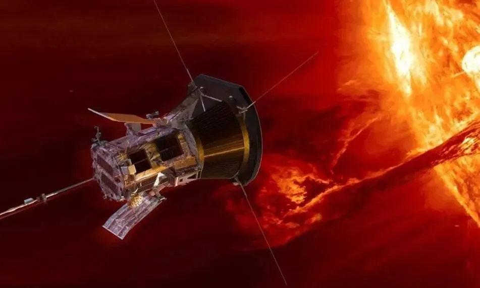 태양을 탐사하는 파커 솔라 프로브의 가상 그래픽 이미지. Applied Physics Lab and NASA Goddard Space Flight Center thumbnail - 태양을 탐사하는 파커 솔라 프로브의 가상 그래픽 이미지. Applied Physics Lab and NASA Goddard Space Flight Center