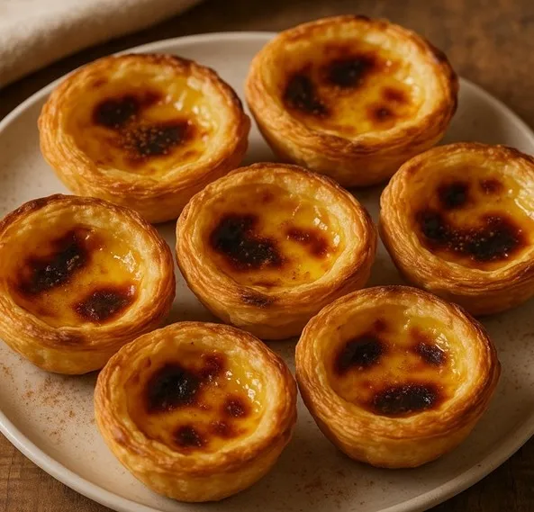 thumbnail - 파스텔 드 나타(Pastel de Nata)는 18세기 포르투갈 제로니무스 수도원 수도사들이 다림질하고 남은 달걀노른자를 이용해서 만든 음식이다. 이 음식이 마카오로 전해지면서 우리가 잘 아는 에그타르트가 됐다. 챗GPT