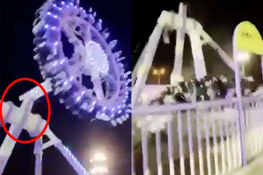 thumbnail - 사우디아라비아 그린 마운틴 파크(Green Mountain Park)에서 지난달 30일(현지시간) 인기 놀이기구 ‘360 Degrees’가 운행 도중 중심축 기둥이 부러지는 사고가 발생했습니다. 엑스 갈무리