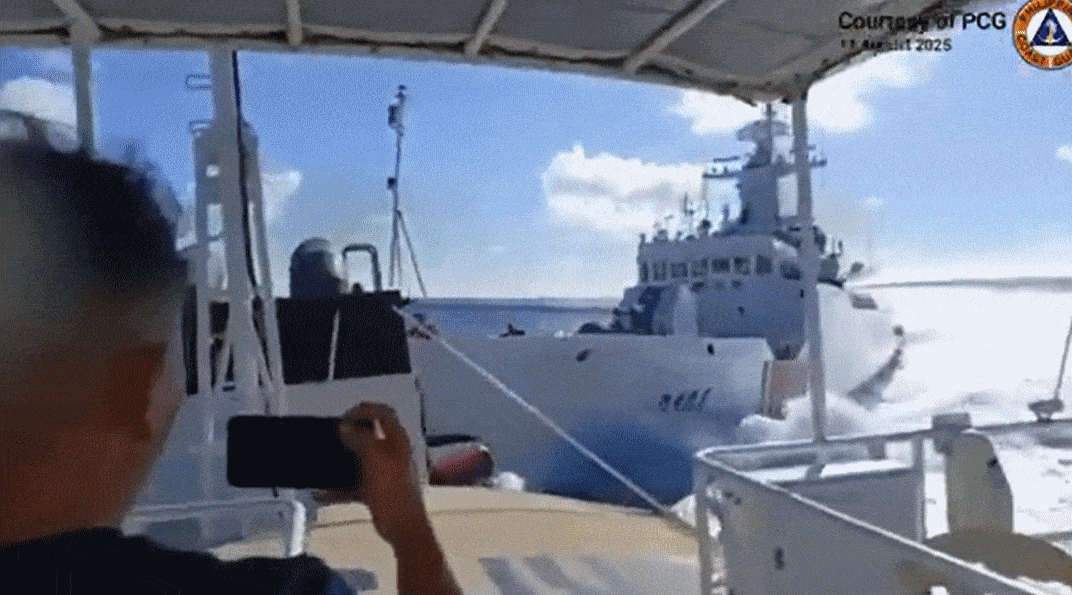 thumbnail - 충돌 당시 모습을 담은 영상의 일부.